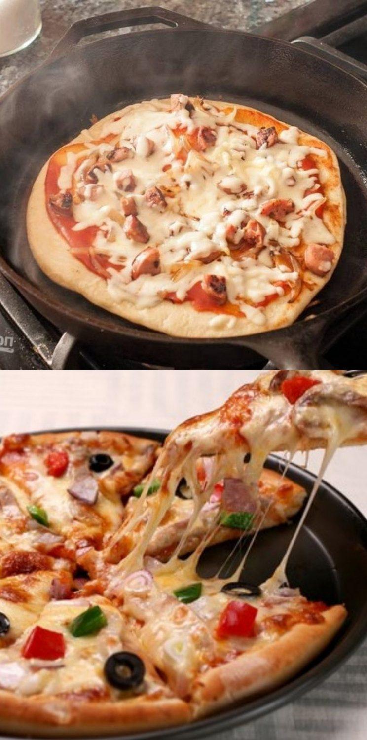 рецепт пиццы на сковороде с домашним сыром фото 115
