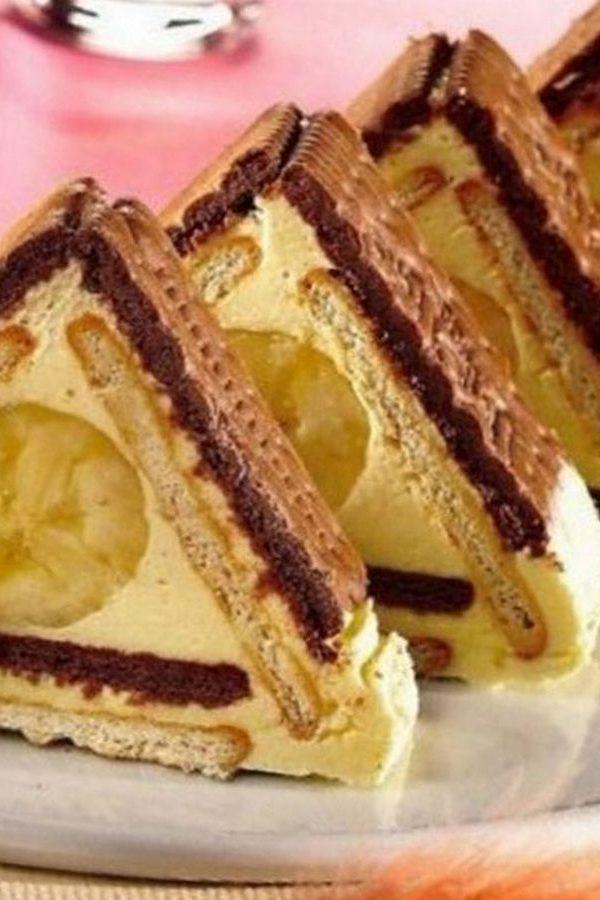 Торт Домик из печенья и творога