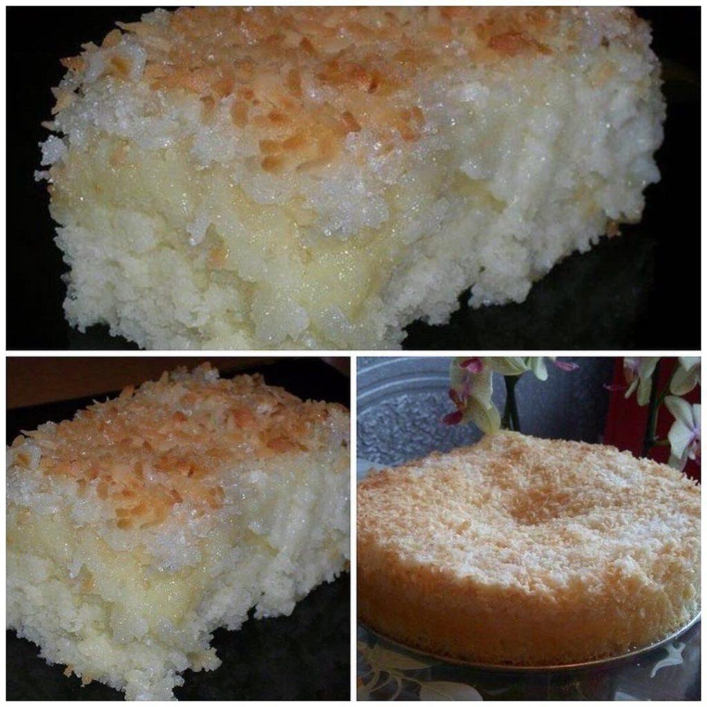 Пирог на кефире с кокосовой присыпкой